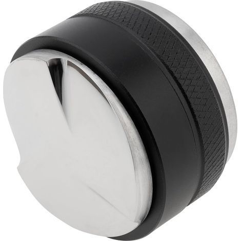 Distributeur de café et tamper, niveleur à expresso à double tête livré avec tampon de presse et brosse de nettoyage, convient pour porte-filtre de 51 mm, profondeur réglable (1/5)