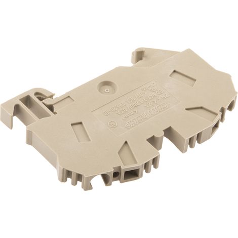 Bloc de jonction RS PRO, 4mm², Fixation à ressort, Gris ( Prix pour Paquet de 10 ) (1/2)