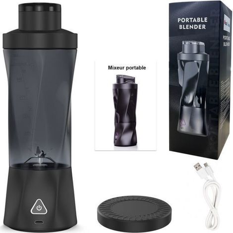 Blender Portable - 700 ml - 360 W - 22000 Tr Min - Batterie 6000 Maha Rechargeable USB-C - Pour Smoothies Et Shakes - 1 Pièce (1/5)
