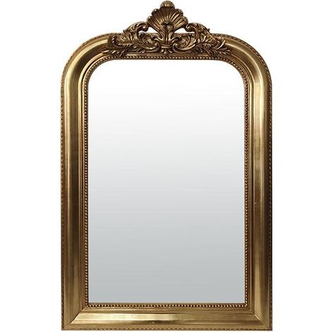 Miroir doré avec fronton 66x110cm (1/2)