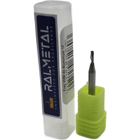 Fresa in metallo duro per alluminio 1,5 x 3,175 (1/8) x 38 (1/3)