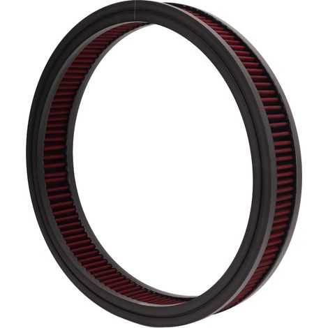 Rundes, durchflussstarkes, waschbares und wiederverwendbares Luftfilterelement, Ersatz für den Hot Rod 14x2 Zoll Luftfilter, rot. (1/5)