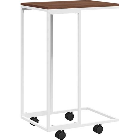 Maison Exclusive - Mesa auxiliar con ruedas madera ingeniería bla (1/5)