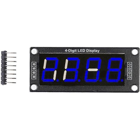 7-Segment-4-stelliges 0,56-Zoll-blaues LED-Anzeigemodul MRA172B - Packung mit 4 Leiterplattenmodulen für Digitaluhren, 4-Bit-Segmentanzeige, kompatibel mit DIY-Montage. (1/4)