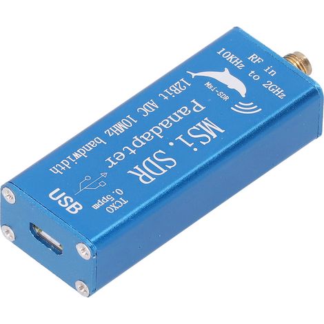 Récepteur SDR (radio logicielle à large bande) MSI.SDR, kit d'antenne de test, oscillateur TCXO 0,5 ppm, 10 kHz – 2 GHz (1/5)