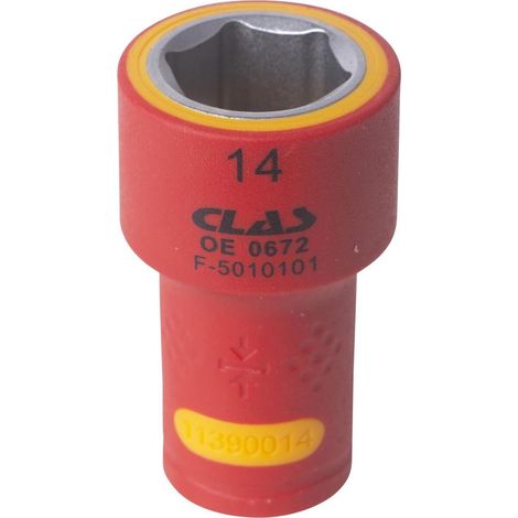 Douille isolée 1/4" 14mm - OE 0672 - CLAS Equipements