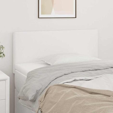vidaXL Cabecero de cuero sintético blanco 80x5x78/88 cm (1/5)