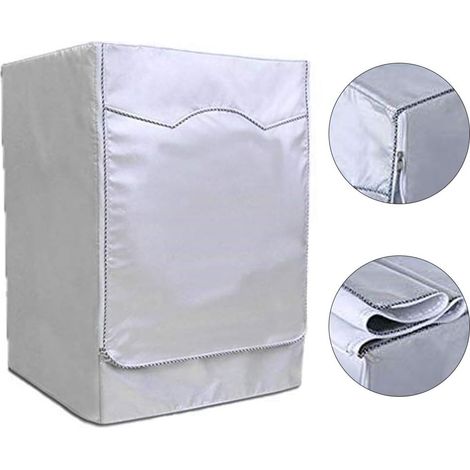 1 housse pour machine à laver - 85 × 60 × 57 cm (dimensions d'une machine à laver de 5 kg) - Avec fermeture éclair - Imperméable, anti-poussière, résistante aux UV et au vieillissement-AquaForge (1/5)