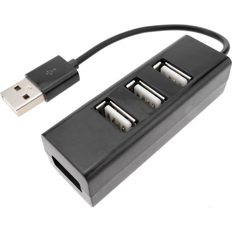 BeMatik - Concentrateur mini USB 2.0 de 4 ports hub (1/4)
