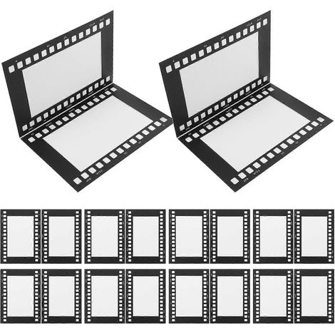 Lot de 10 cadres photo pour pellicule - Cadres photo pliables en carton 4" 6" pour table et mur, style vintage, à exposer en souvenir de vos films. Double P (1/4)