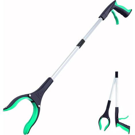 Outil de préhension - Outil de préhension et d'atteinte extra long de 81 cm (32 pouces), pliable - Outil de ramassage robuste, un cadeau essentiel pour les personnes âgées et les éboueurs (1/5)