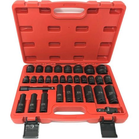 Kit 32 Bussole Per Avvitatore Pneumatico 1/2" Bussola Adattatore Impatto (1/2)