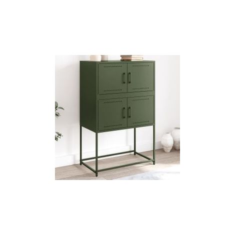 Buffet vert olive 68,5x38,5x107 acier (1/5)