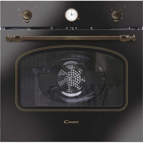 Candy Classic FCC604GH/E. Dimensione del forno: Media, Tipo di forno: Forno elettrico, Capacità interna forno totale: 65 L. Posizionamento dell'apparecchio: Da incasso, Colore del prodotto: Nero, T... (1/10)