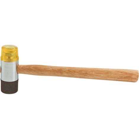 Mazzuola con testa in Gomma/Nylon 30 mm - Manico in legno - 24433 (1/2)