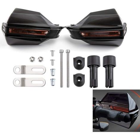 Ersandy – Protection des mains moto – Bouclier coupe-vent pour guidon 7/8' – Réduit fatigue mains – Protection contre boue et vent froid (1/5)