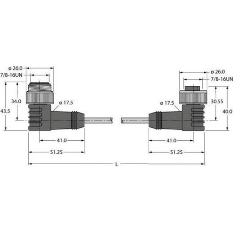 [NEUWERTIG] B-Ware TURCK Steckverbinder Verbindungskabel Busleitung Bus System Industriekabel 2m (1/2)