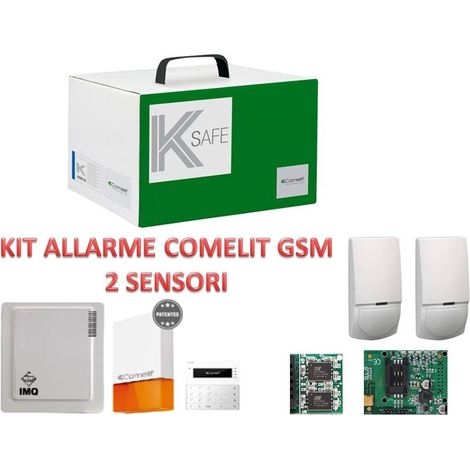 Kit allarme gsm Comelit 2 sensori e sirena VEDO10GSM kit completo