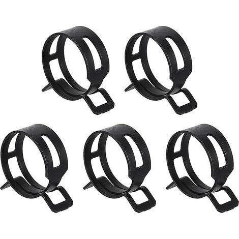 5pcs Pour Tuyau 32mm Collier Serrage Noir (1/5)