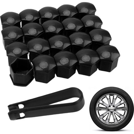 Cache Ecrou 17mm, Cache Boulon 17mm, 20 Pièces Cache écrou De Roue, Voiture Capuchons D'écrou De Roue, Couvercle De Vis De Roue, Compatible avec la Plupart des Véhicules (sauf pour Q7) (1/5)