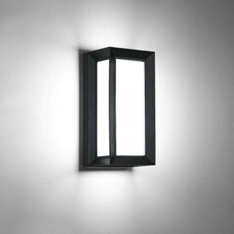 Applique Murale Extérieur Moderne LED 18W IP65 Etanche Rectangulaire Applique Exterieur LED en Métal pour Cour, Jardin, Patio, Villa, Couloir 6000K Blanc Froid (1/5)
