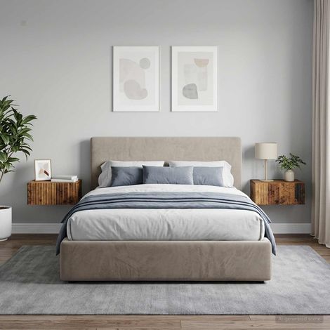 vidaXL Mobiletto da notte a muro 2 pcs Legno antico 49 x 34,5 x 20 cm