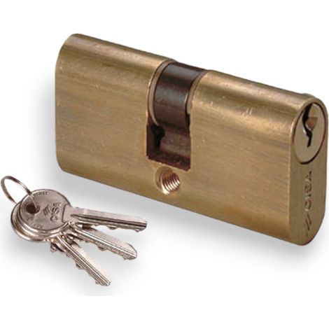 Cilindro ovale in ottone 55 mm per serrature da profilati CISA