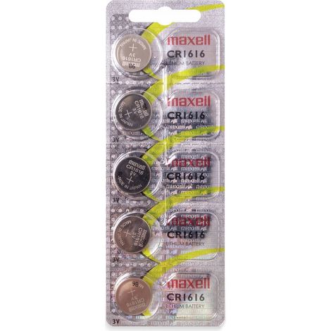 Maxell 18586400 Haushaltsbatterie Einwegbatterie CR1616 Mangan-Zink-Dioxid (Zn/MnO2) de Mangan-Zink-Dioxid (Zn/MnO2) (1/2)