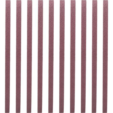 SIXRUN Ruban de Broyage en Papier de Verre, 10 Morceaux de Ruban de Broyage D'oxyde D'aluminium 533 X 9 Mm pour le Bois, les Meubles, le Matériel et les Non-métalliques (60) (1/5)