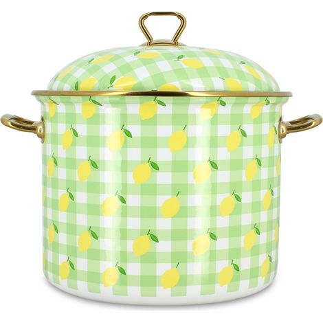 Marmite 24cm en acier émaillé, VICHY CITRON (1/4)