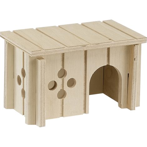Ferplast SIN 4641 Casetta per criceti in legno FSC  ecosostenibile. Variante SIN 4641 - Misure: 12.5 x 7.5 x h 7 cm - (1/3)