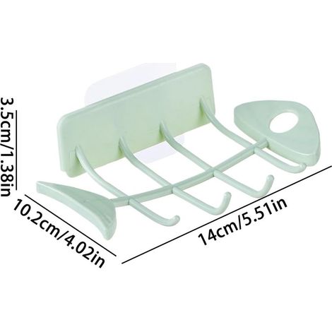 Shower Soap Dish, No Drill Rack, Bathroom Tray with Self Draining Design, Soap Holder with Easy Install, Bathroom Storage Accessory, Wall Soaps Dish for Apartment Bathrooms (1/4)