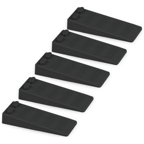 5 pièces (49,31,5 cm) cales de porte en caoutchouc souple noir, blocs antidérapants à hauteur réglable, protections de sol et de mur