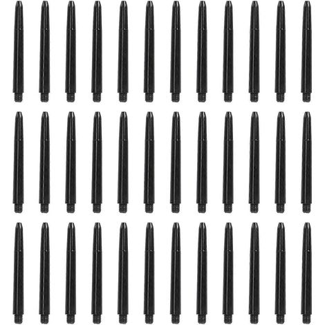 100 tiges de fléchettes en plastique, accessoires pour fléchettes, tiges en plastique avec filetage standard 2BA (noir) (1/5)