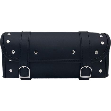 Sacoche de moto suspendue, design tendance, grande capacité de rangement, sacoche à outils, utilisation durable, cuir PU imperméable, forme ronde, fourche de moto (1/5)