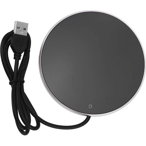Chauffe-tasse USB réglable 3 températures 55°C - Idéal bureau voyage argenté (1/5)