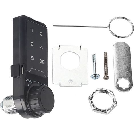 Cerradura de acceso mediante teclado táctil, contraseña, armario de seguridad electrónico digital, taquilla codificada L = 30 mm (1/5)