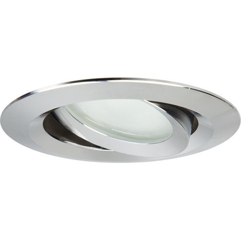 Deckeneinbauleuchte, bewegliche Öse, Chrom, rund, Ø9,3cm, 1xGU10 8W IP65, LAGOS Light Prestige
