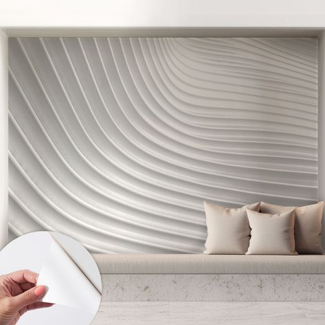 Carta da parati autoadesiva - fotomurale - alta qualità - per la cucina - camera da letto - Onde eleganti 208x146 cm (1/5)
