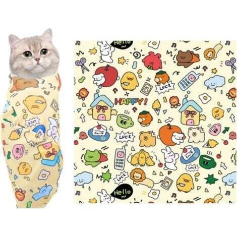 Cat grooming bag – secure 55 x 55 cm envelope with fastening system, ideal for home or travel (1/4)