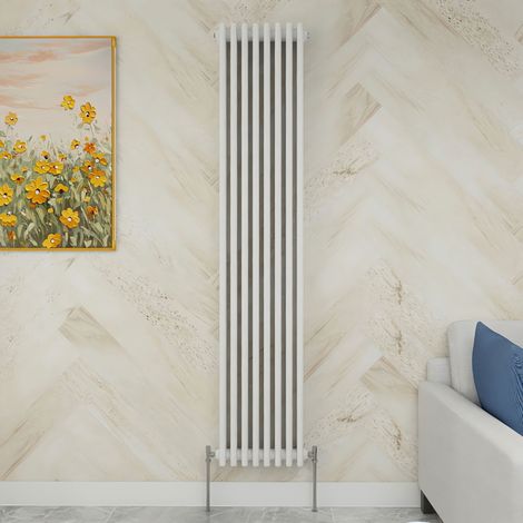 SKY Bathroom 1800x380mm 3 Column Radiator Vertical White Traditional Column Radiator (1/5)