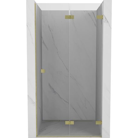 Mexen Lunar-F puertas de ducha plegables derecha 65 cm, transparente, dorado cepillado - 836-065-000-55-00-P (1/5)