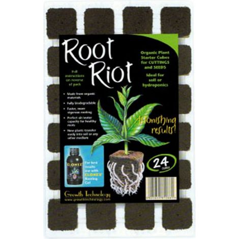 ROOT RIOT plateau de 24 bouchons de bouturage - Growth Technology (1/2)