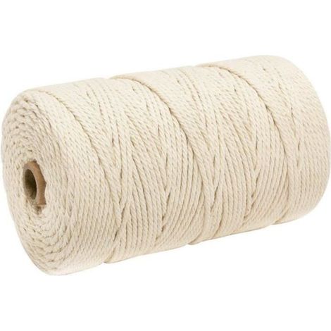 Cordon en coton macramé 3 mm x 200 m pour attrape-rêves mural - bibibobi 407