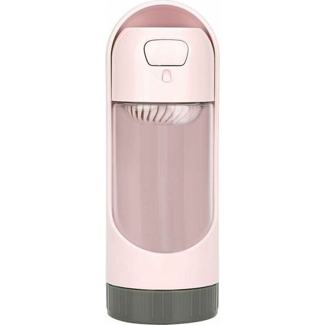 Distributeur d'eau Potable de Chat de Preuve de Fuite de Bouteille d'eau de Portatif pour l'Entraînement Ambulant Extérieur de Déplacement(Rose) (1/5)