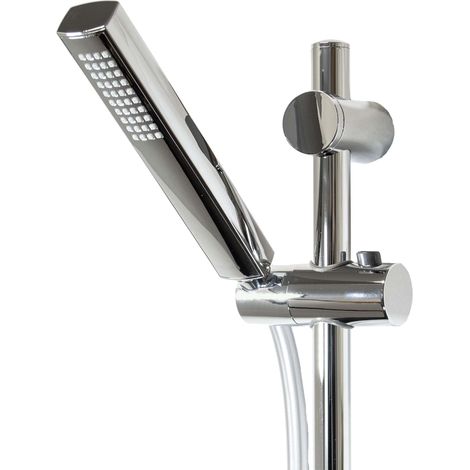 tecuro Brauseset ew-036 - mit Stabhandbrause 1 strahlig, Brauseschlauch 160 cm, Wandstange 115 cm (1/5)