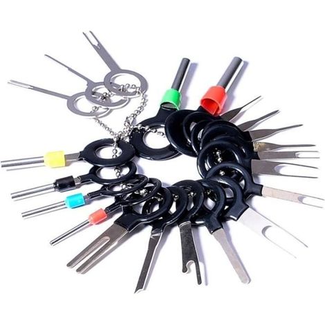 21Pcs Ensemble D\'outils ClÉS Pour L\'enlÈVement Des Terminaux Pour Voiture,Extracteur Goupille Connecteur Câblage ÉLectrique (1/4)