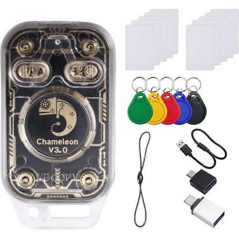 Chameleon V3.0 RFID-Chip-Lesegerät + 5xUID-Schlüsselanhänger + 5xUID-Karte + 5xCUID-Karte 125K 13,56M NFC ID IC-Tag-Kopierer Lesen/Schreiben (1/5)
