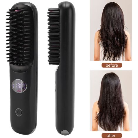 [Séchoir à Cheveux Sans Fil] + [Ne Marque] + [Modèle 3 Temp] + [Coffre de Séchoir Sans Fil 2000mAh USB Rechargeable ABS Noir LED Display] (1/5)