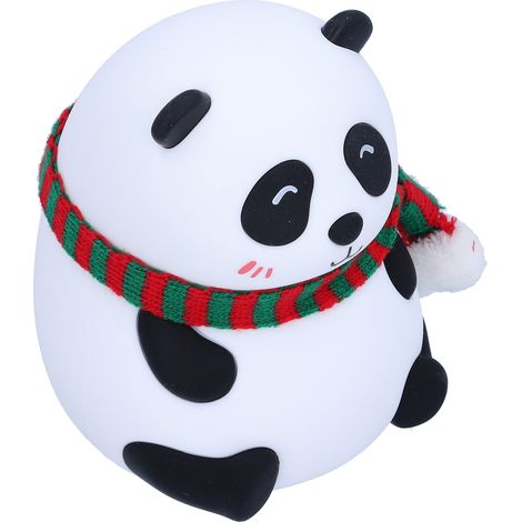 Veilleuse en silicone panda mignon avec lumière d'ambiance LED sept couleurs rechargeable par USB (style yeux plissés) (1/5)